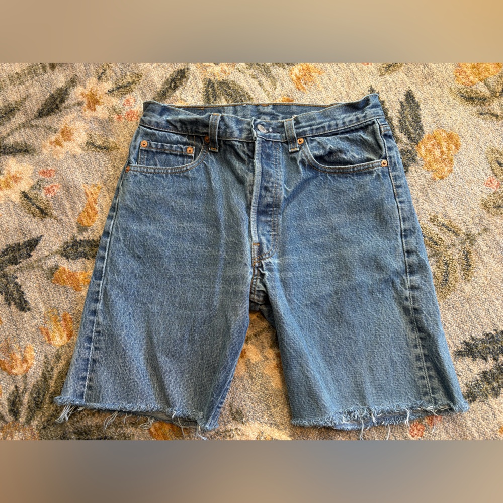 Vintage 1987 Levi’s 501 Remade High Rise Cut Off Shorts Made in USA 30” Waist